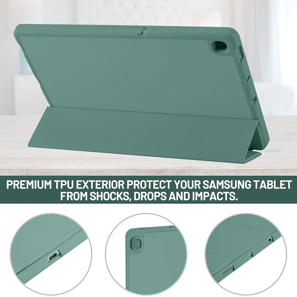 Techsuit - Flex Trifold (with Pencil Holder) - Galaxy Tab S6 Lite (2020/2022/2024) - Green