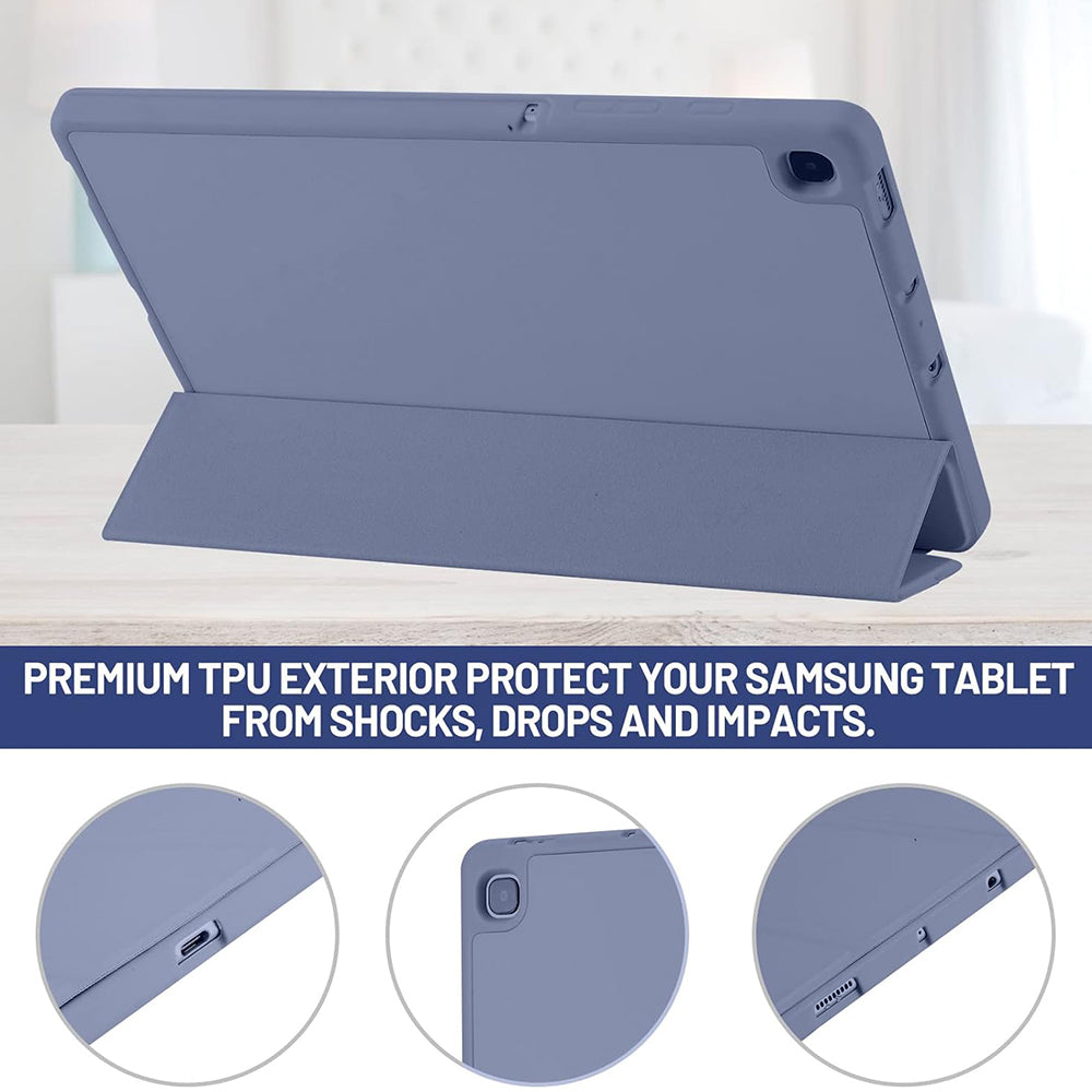 Techsuit - Flex Trifold (with Pencil Holder) - Galaxy Tab S6 Lite (2020/2022/2024) - Purple