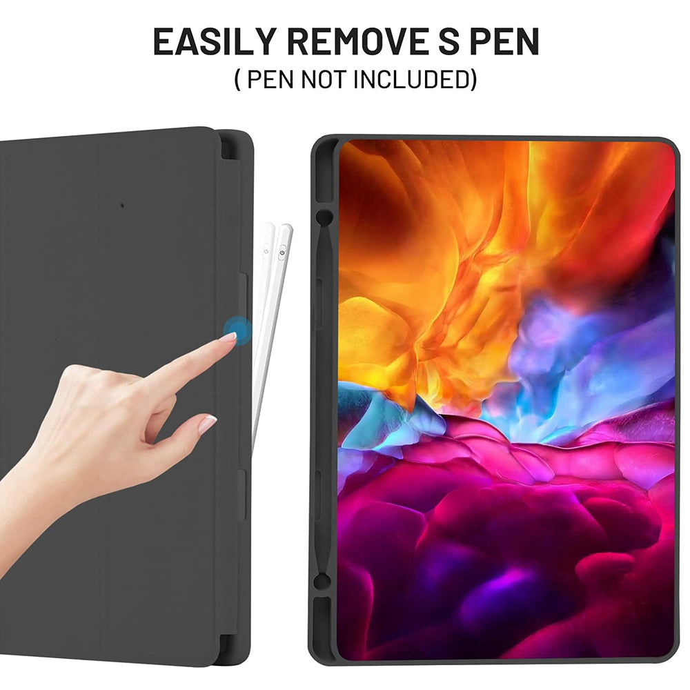 Techsuit - Flex Trifold (with Pencil Holder) - Galaxy Tab S6 Lite (2020/2022/2024) - Black