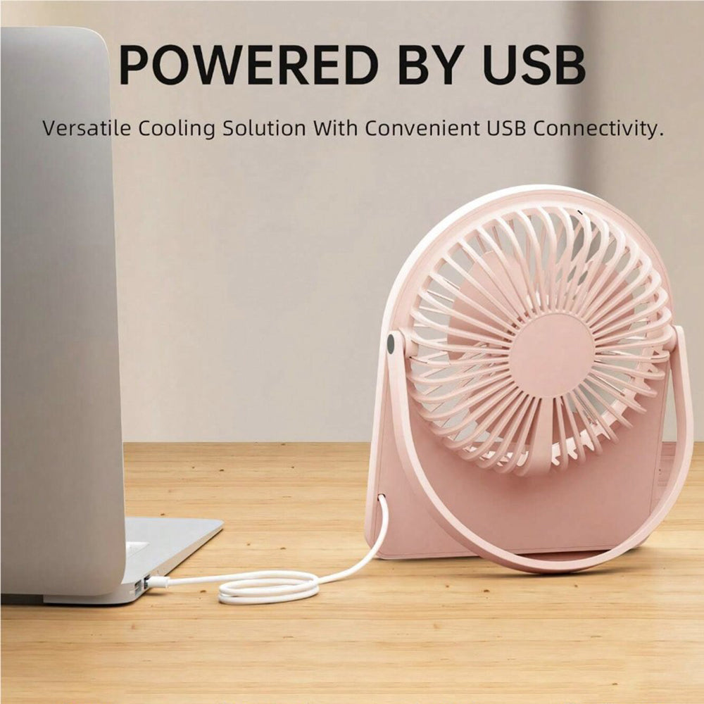 Techsuit - Mini Fan (CT-108) - Portable, Rechargeable, USB - Blue