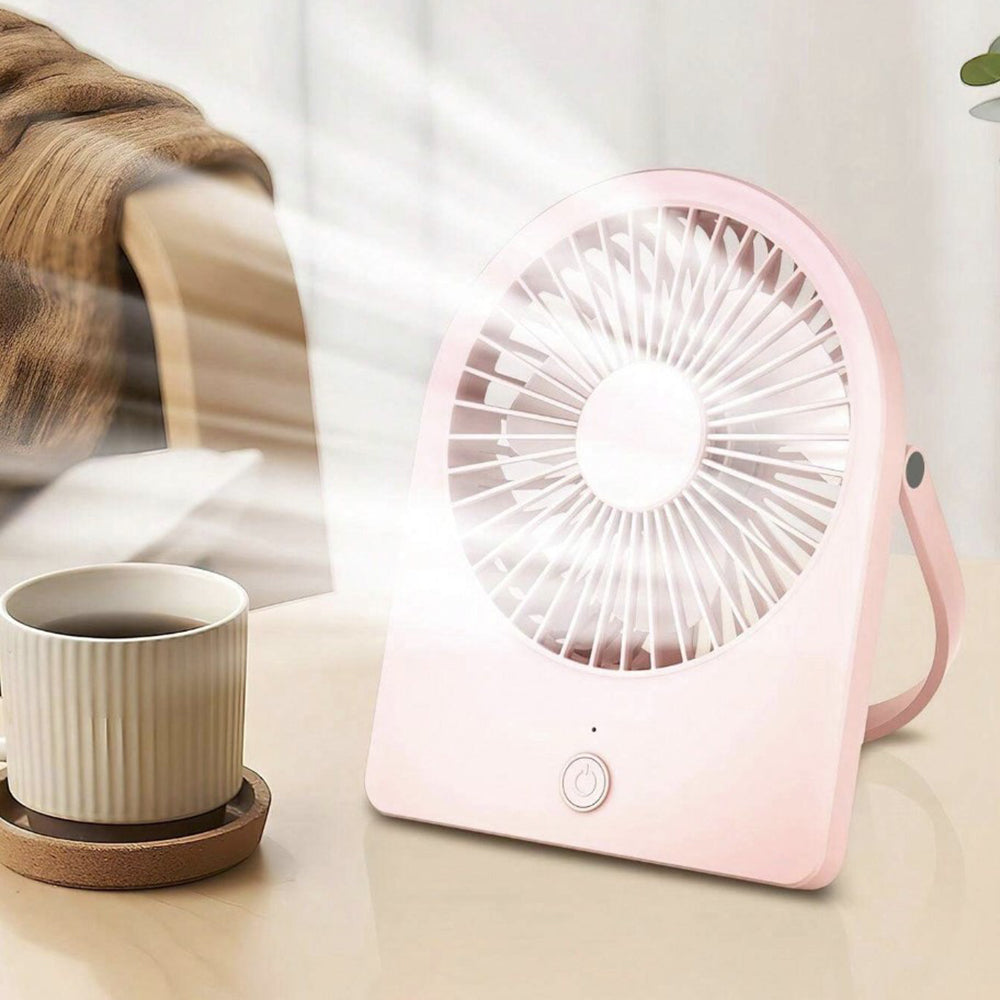 Techsuit - Mini Fan (CT-108) - Portable, Rechargeable, USB - Blue