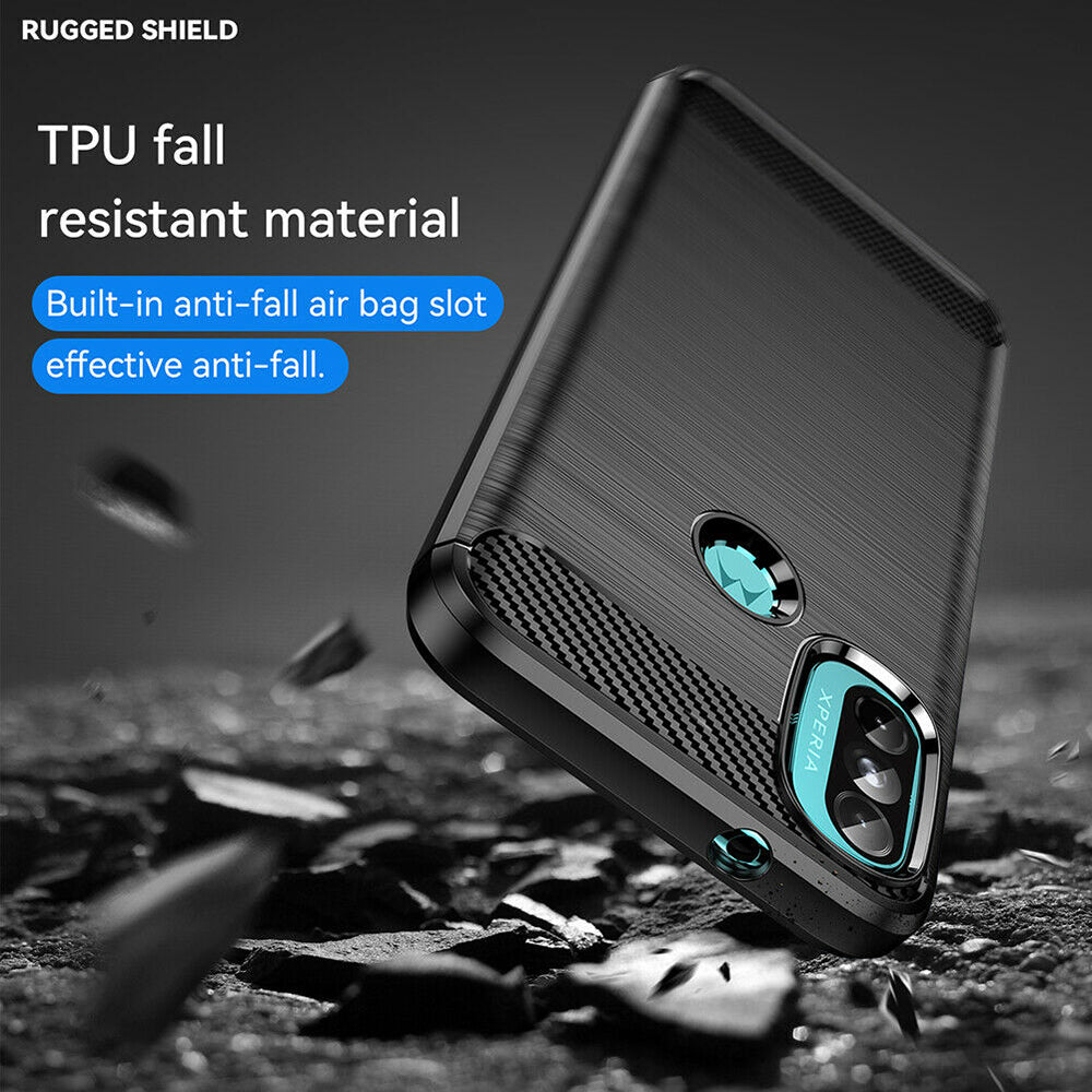 Techsuit - Carbon Silicone - Motorola Moto E20 / Moto E30 / Moto E40 - Black