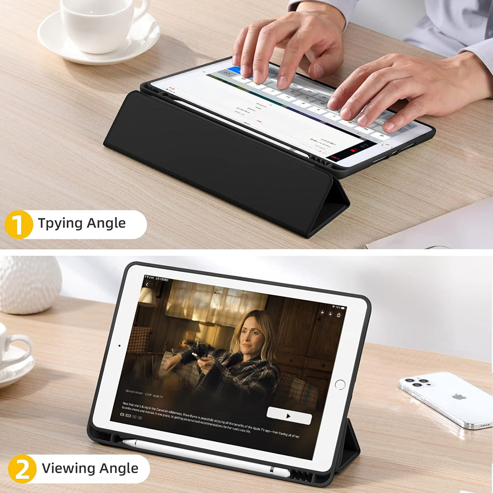 Techsuit - Flex Trifold (with Pencil Holder) - iPad Air 10.5 2019 / Pro 10.5 2017 - Black