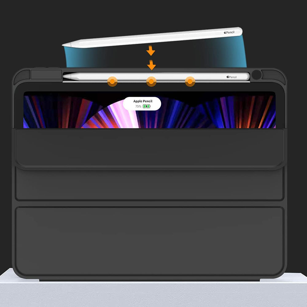 Techsuit - Flex Trifold (with Pencil Holder) - iPad Pro 11 (2018 / 2020 / 2021 / 2022) - Black