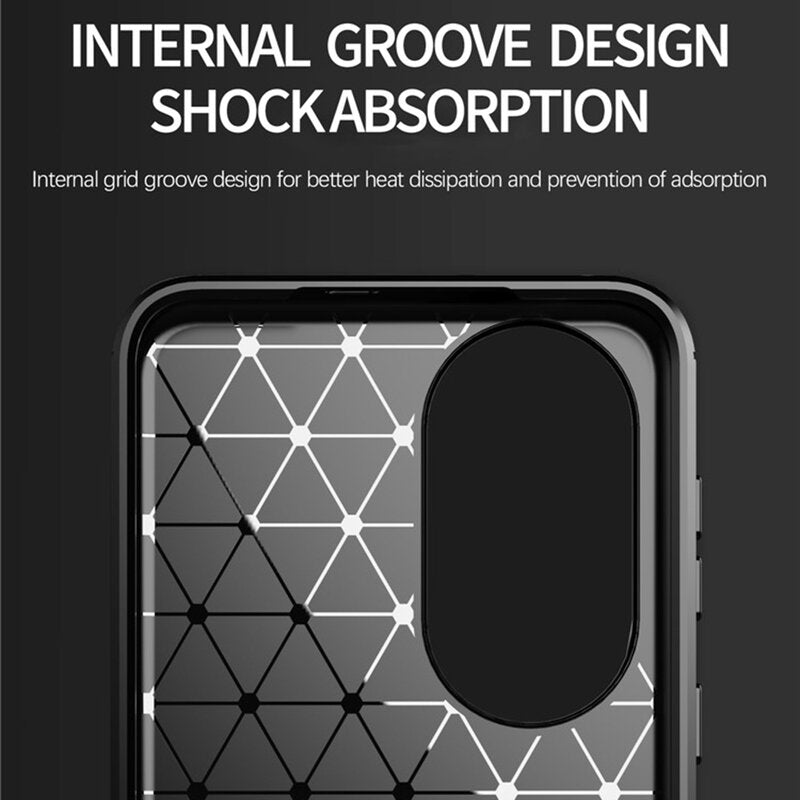 Techsuit - Carbon Silicone - Huawei P50 Pro - Black