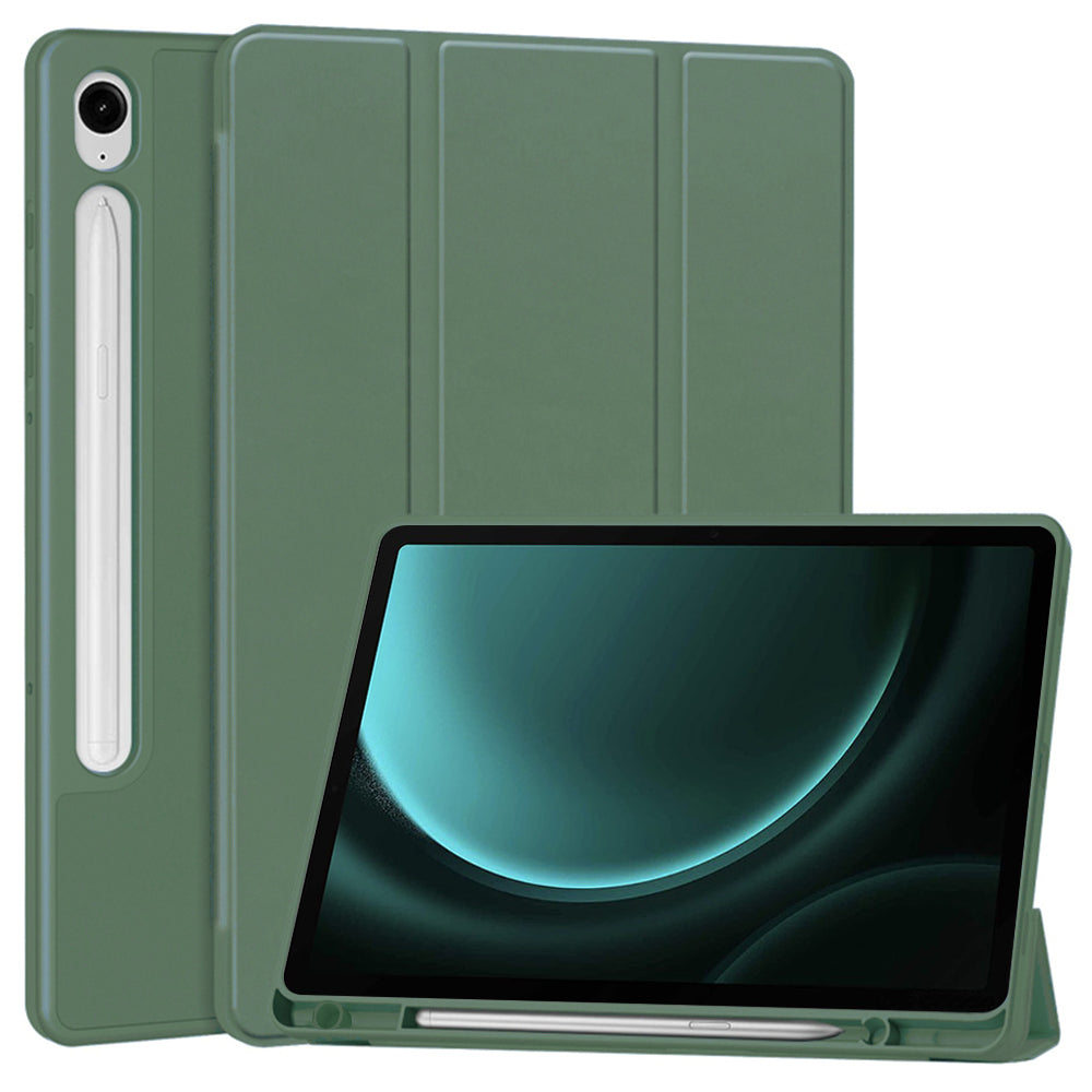 Techsuit - Flex Trifold (with Pencil Holder) - Samsung Galaxy Tab S9 FE / S10 FE - Green