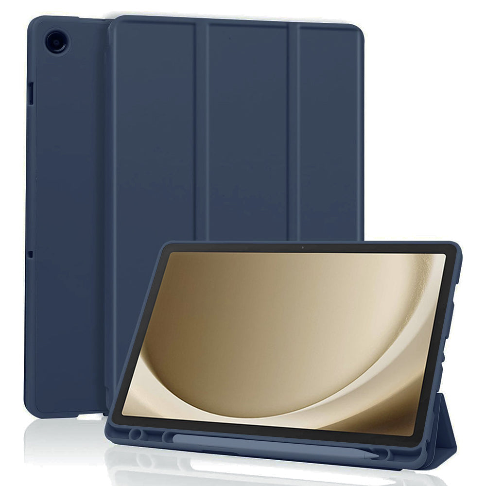 Techsuit - Flex Trifold (with Pencil Holder) - Samsung Galaxy Tab A9 Plus - Dark Blue