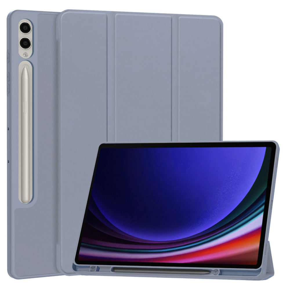 Techsuit - Flex Trifold (with Pencil Holder) - Samsung Galaxy Tab S9 Plus / S10 Plus / S9 FE Plus - Purple