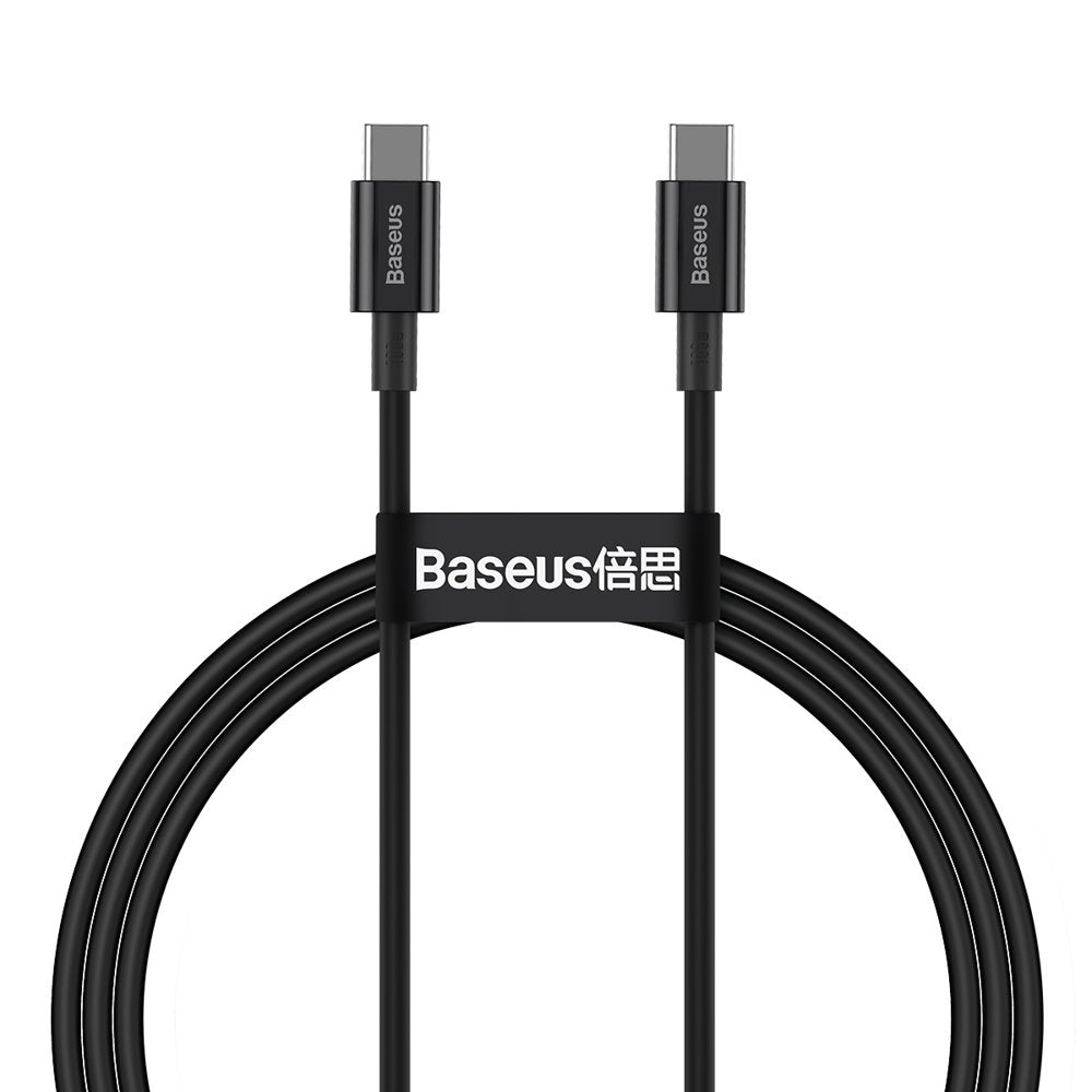 Baseus - Data Cable Superior Series (CATYS-B01) - Type-C to Type-C, 100W, 1m - Black