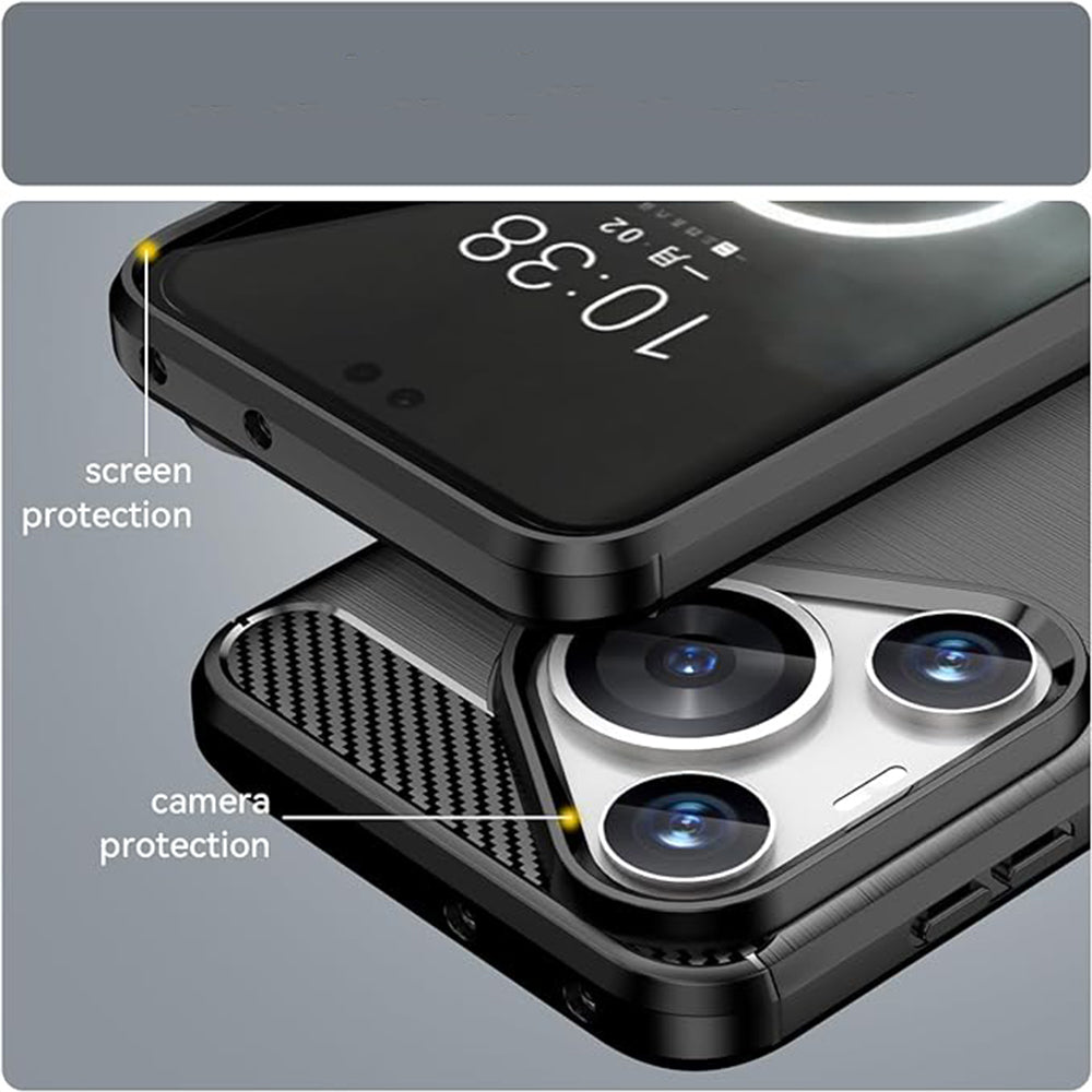 Techsuit - Carbon Silicone - Huawei Pura 70 Pro - Black
