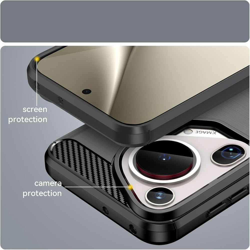 Techsuit - Carbon Silicone - Huawei Pura 70 Ultra - Black