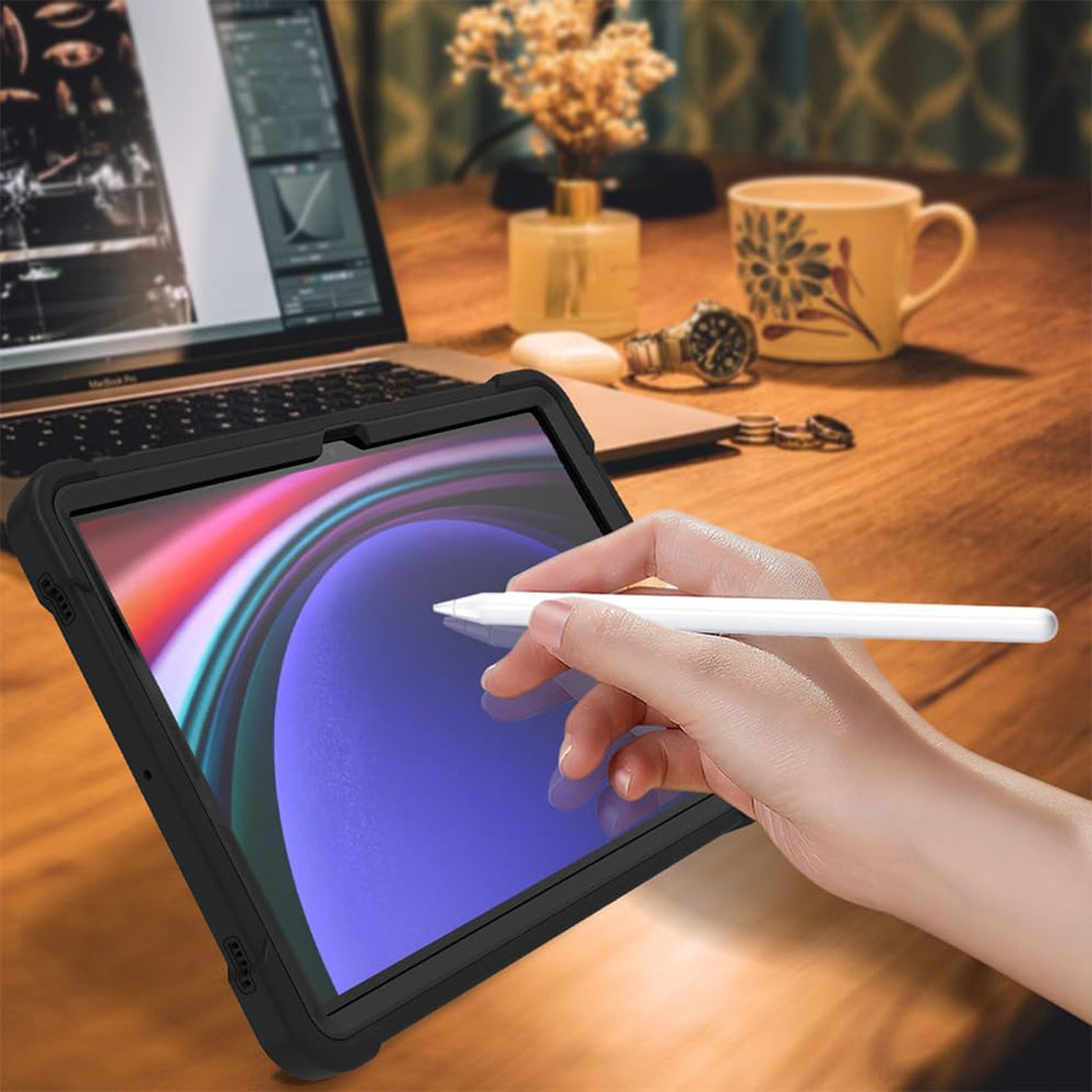 Techsuit - Rugged TabShell + Screen Protector - Galaxy Tab S9 FE / S10 FE - Black