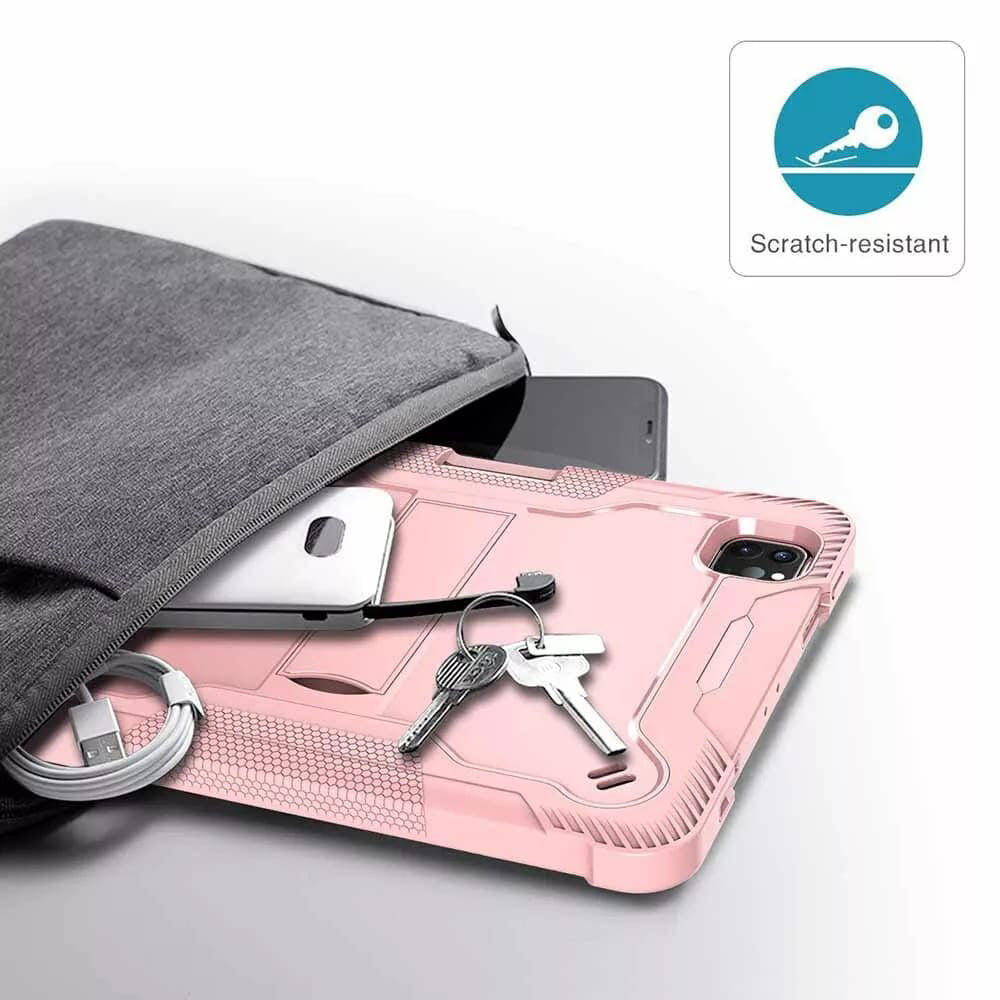 Techsuit - Rugged TabShell + Screen Protector - iPad Pro 13 (2024) / iPad Pro 13 (2025) - Rose Gold
