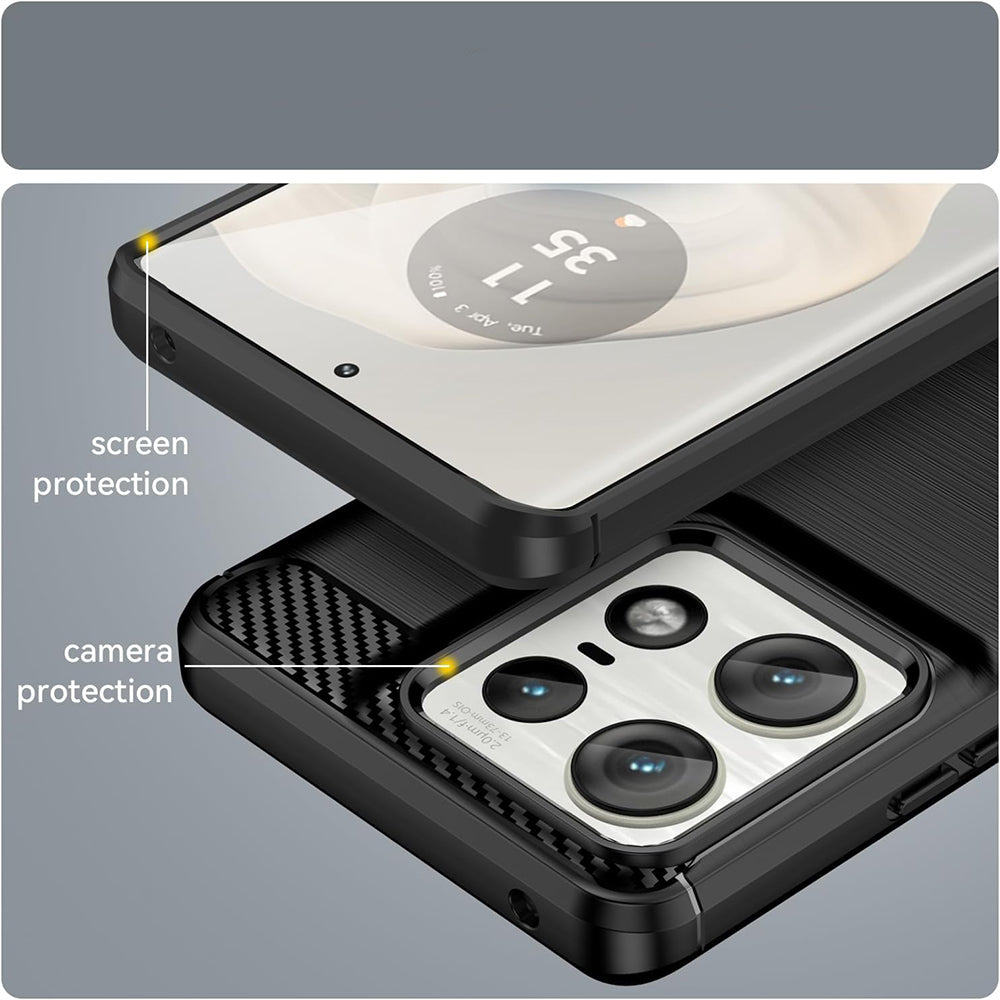 Techsuit - Carbon Silicone - Motorola Edge 50 Ultra - Black