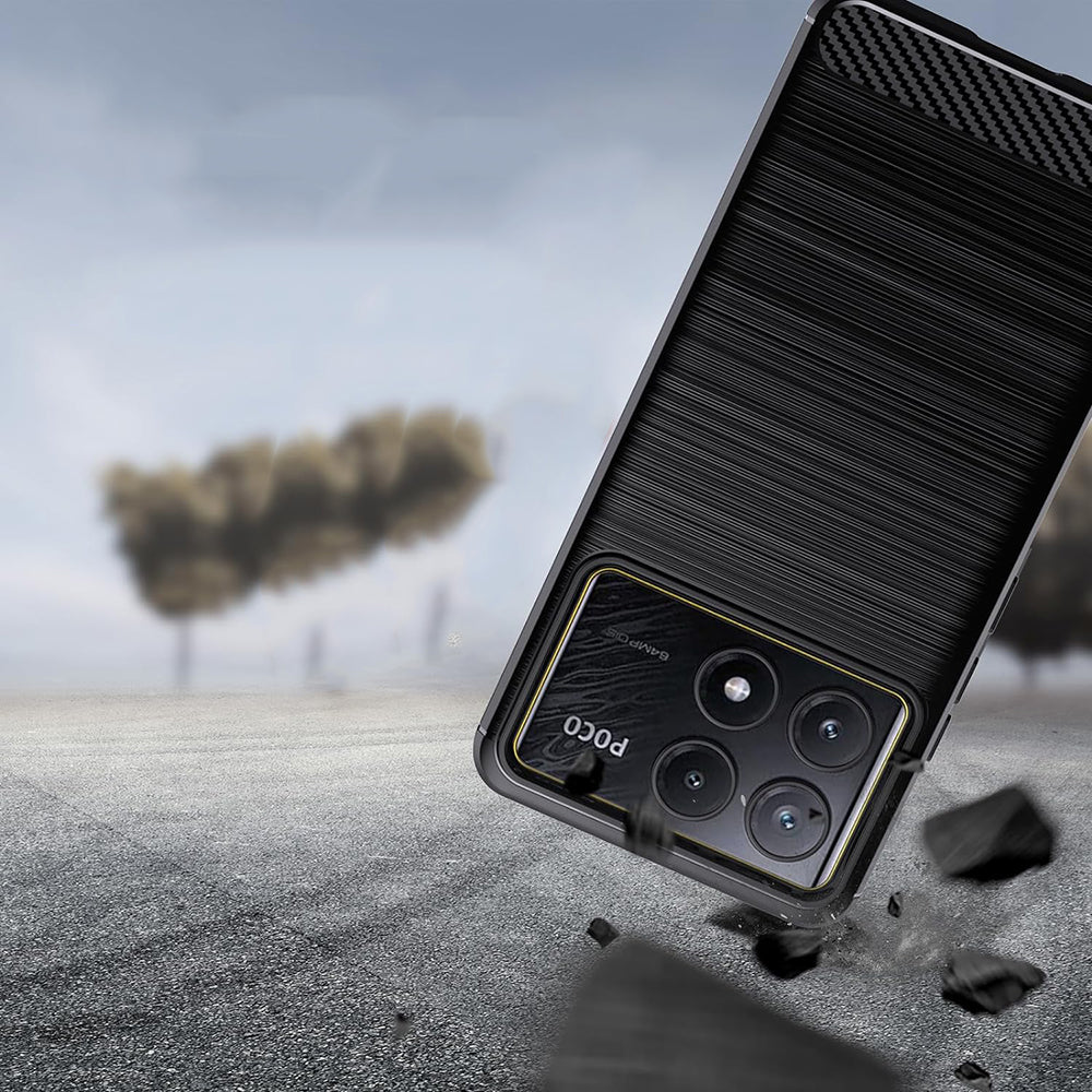 Techsuit - Carbon Silicone - Xiaomi Poco F6 Pro - Black