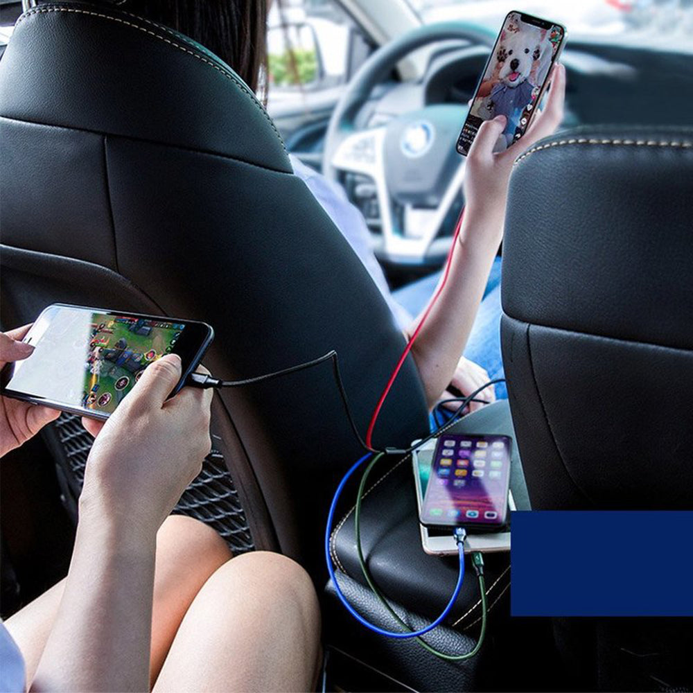 Baseus - Data Cable Rapid Series (CA1T4-A01) - 4in1, USB-A to Lightning, Micro-USB, USB-C, 20W, 1.2m - Black