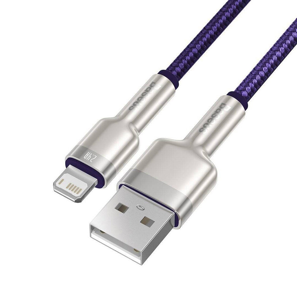 Baseus - Data Cable Cafule Series Metal (CALJK-A05) - USB to Lightning, 2.4A, 480Mbps, 1m - Purple