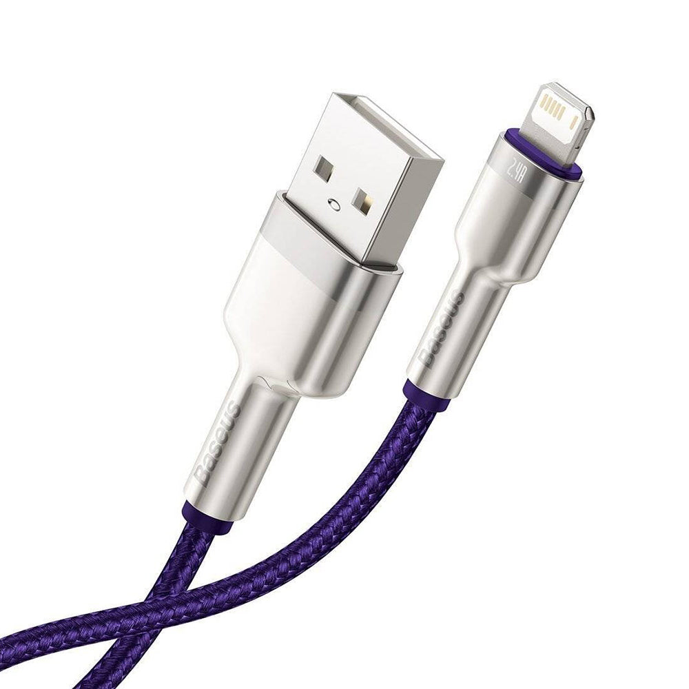 Baseus - Data Cable Cafule Series Metal (CALJK-A05) - USB to Lightning, 2.4A, 480Mbps, 1m - Purple