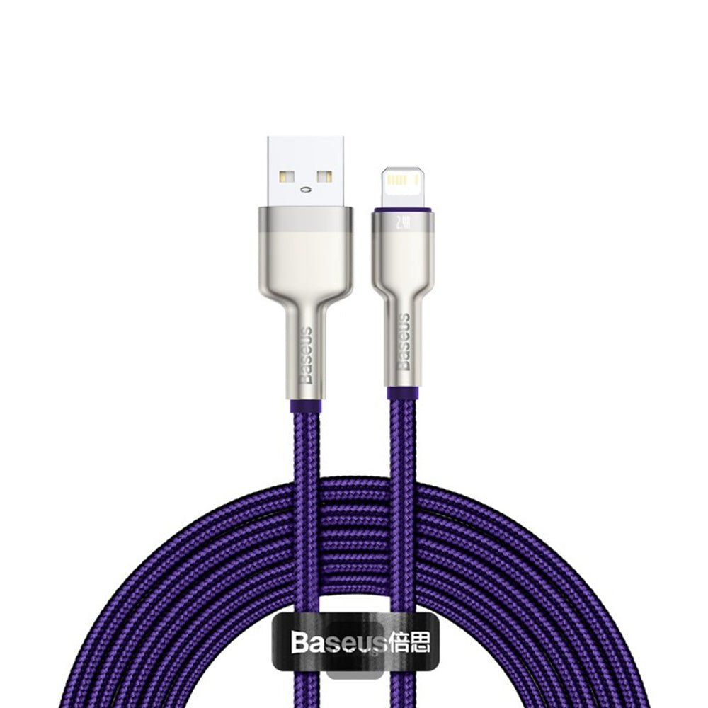 Baseus - Data Cable Cafule Series Metal (CALJK-B05) - USB to Lightning 2.4A, 2m - Purple