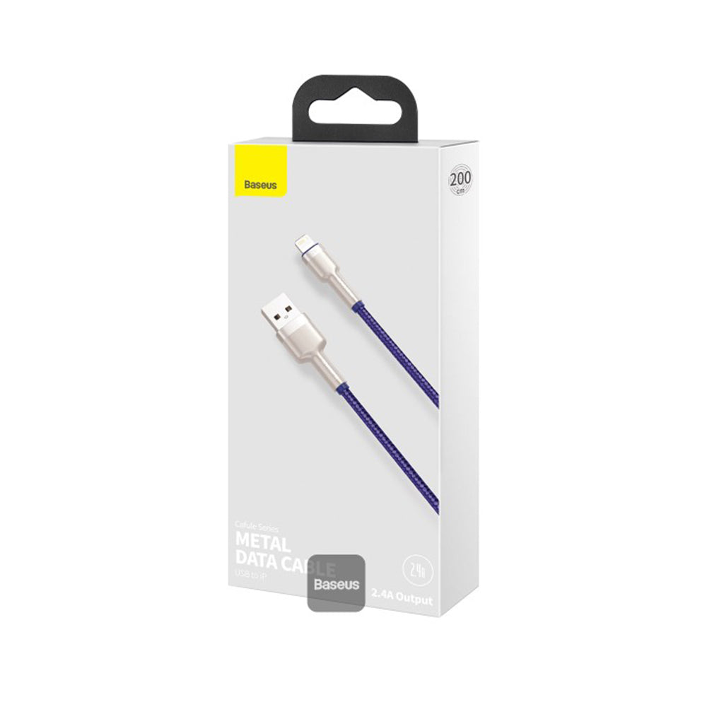 Baseus - Data Cable Cafule Series Metal (CALJK-B05) - USB to Lightning 2.4A, 2m - Purple