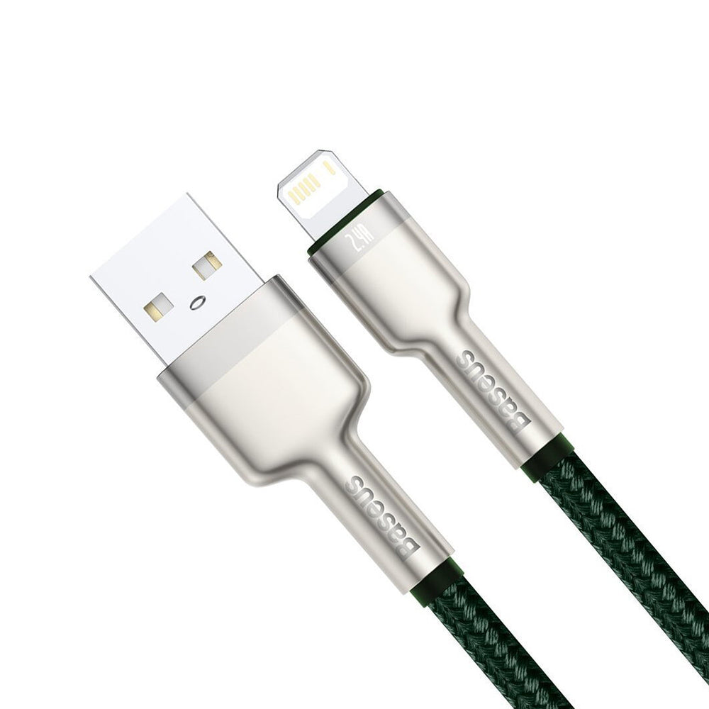 Baseus - Data Cable Cafule Series Metal (CALJK-B06) - USB to Lightning 2.4A, 2m - Green