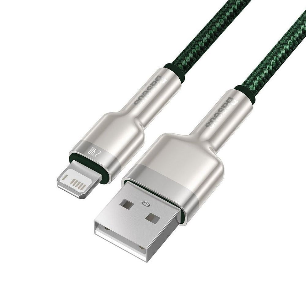 Baseus - Data Cable Cafule Series Metal (CALJK-B06) - USB to Lightning 2.4A, 2m - Green