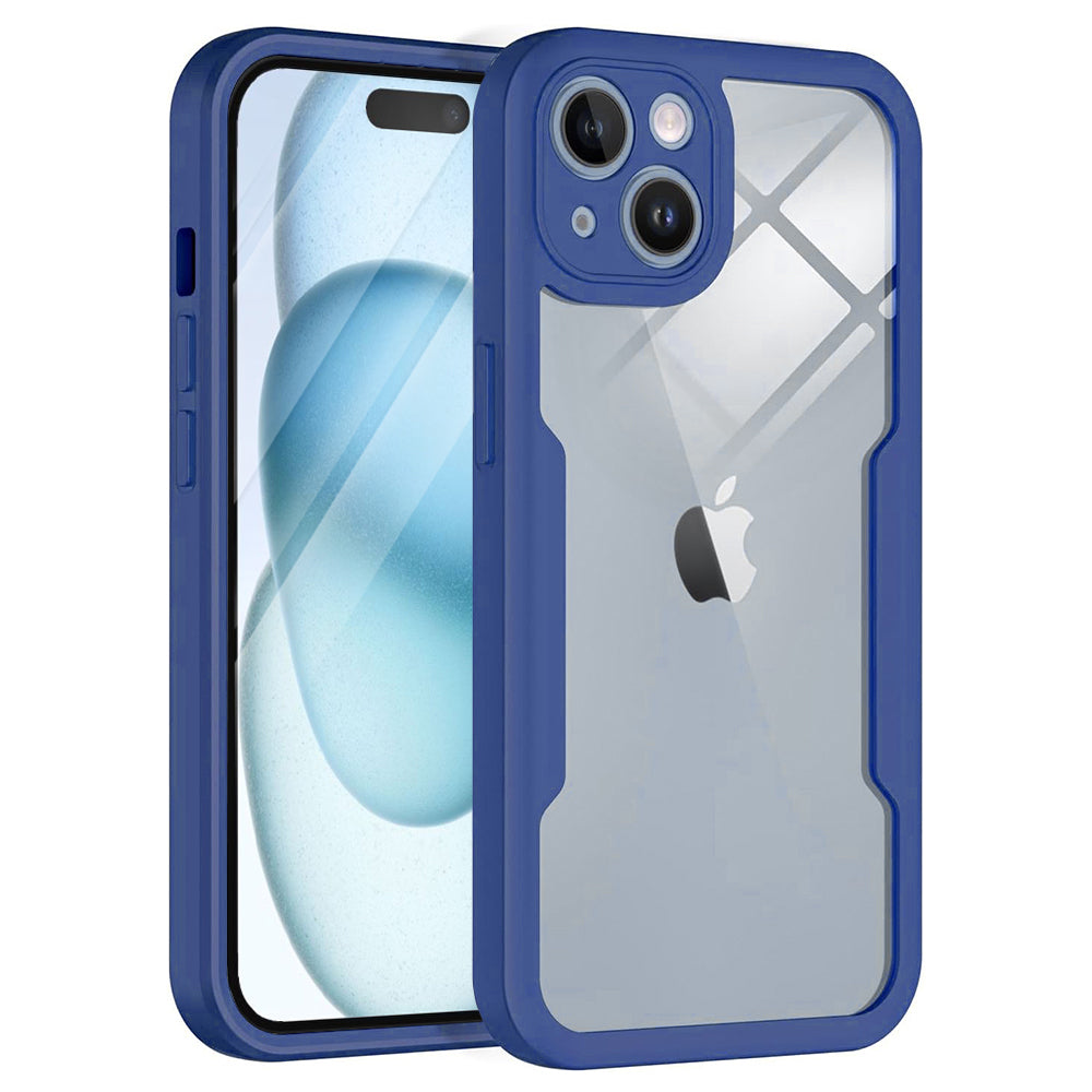 Techsuit - ColorVerse 360 Series + Screen Protector - iPhone 15 Plus - Blue