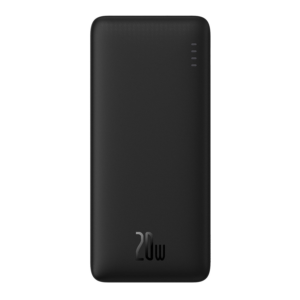 Baseus - Power Bank Airpow (PPQD090001) - USB, Type-C, Micro-USB, 20W, 10000mAh, with Cable Type-C - Black