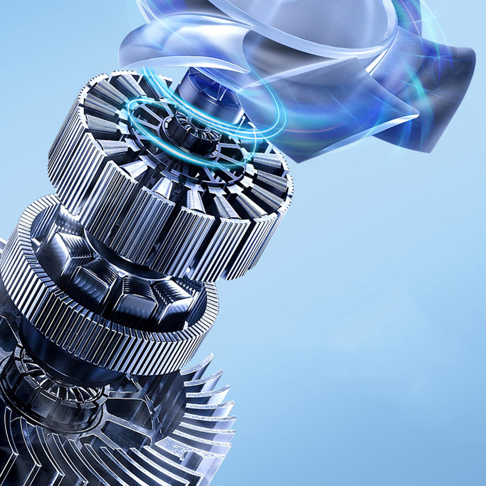 Techsuit - Phone Cooler (SL16) - with Gear Button, Temperature Display, Silicone Clamping Arm, Two Speeds, Universal - Black