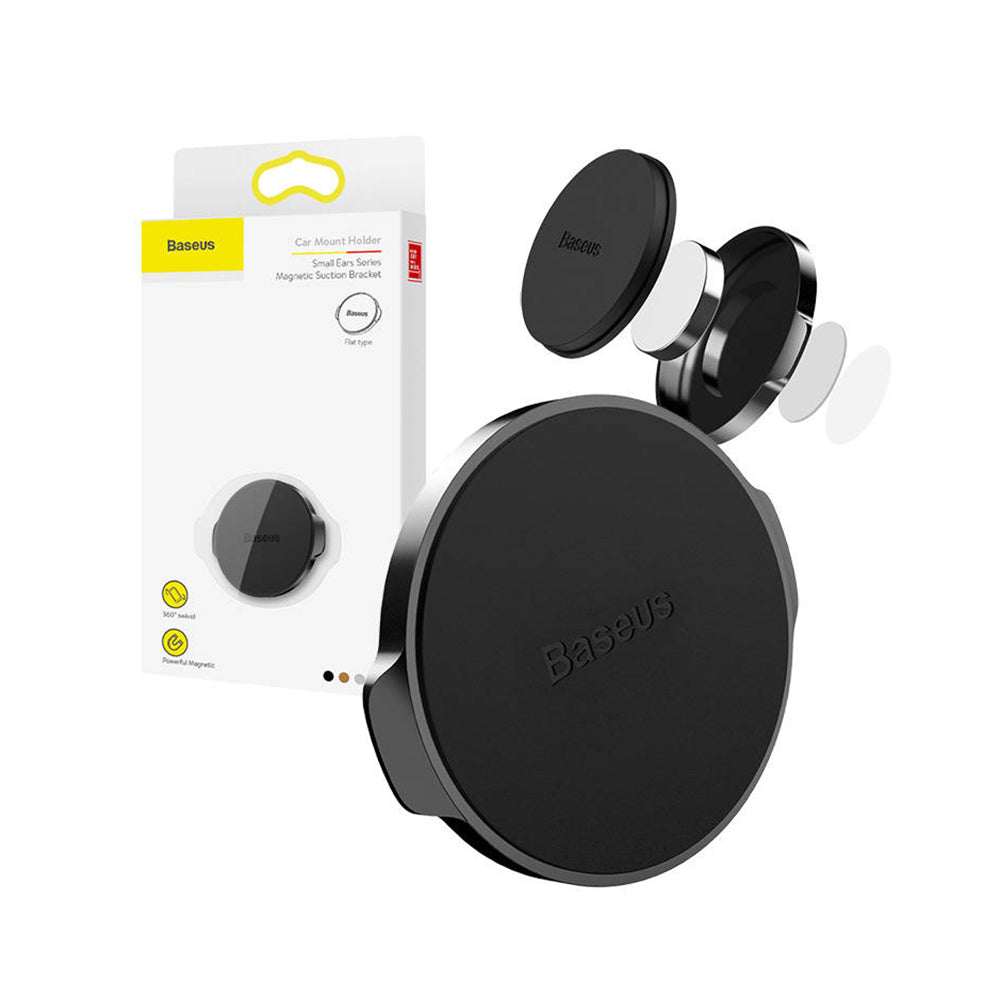 Baseus - Car Holder Small Ears Series (C40141403113-01) - Magnetic Bracket, for Dashboard, Flat Type - Cluster Black
