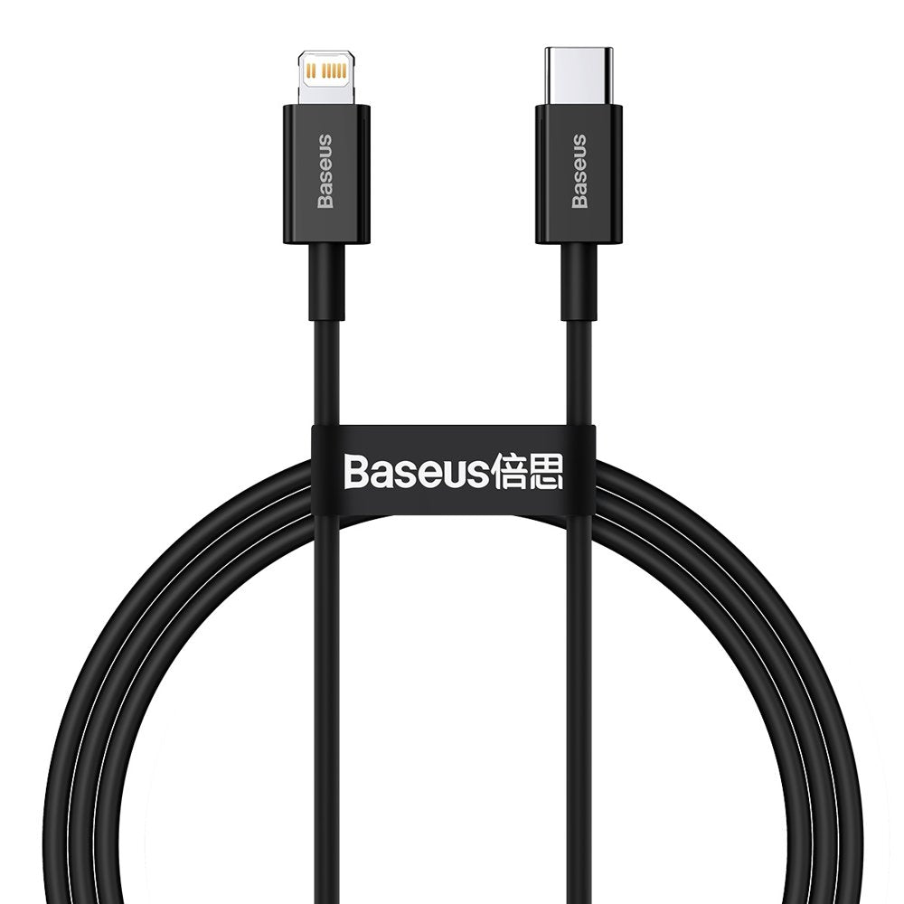 Baseus - Data Cable Superior Series (CATLYS-A01) - Type-C to Lightning PD, 20W, 1m - Black