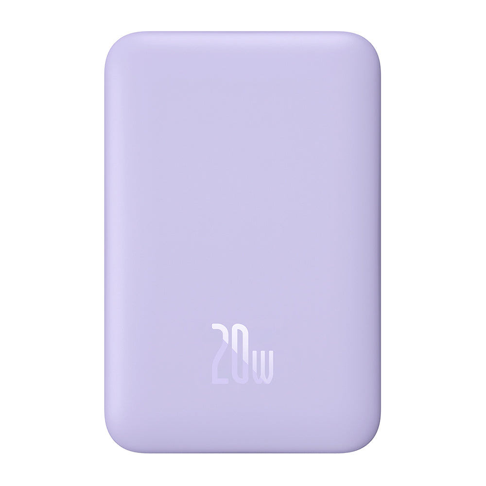 Baseus - Power Bank Magnetic Mini (PPCX110105) - USB-C, MagSafe, 10000mAh, 20W, with Cable Type-C, 3A, 30cm - Purple