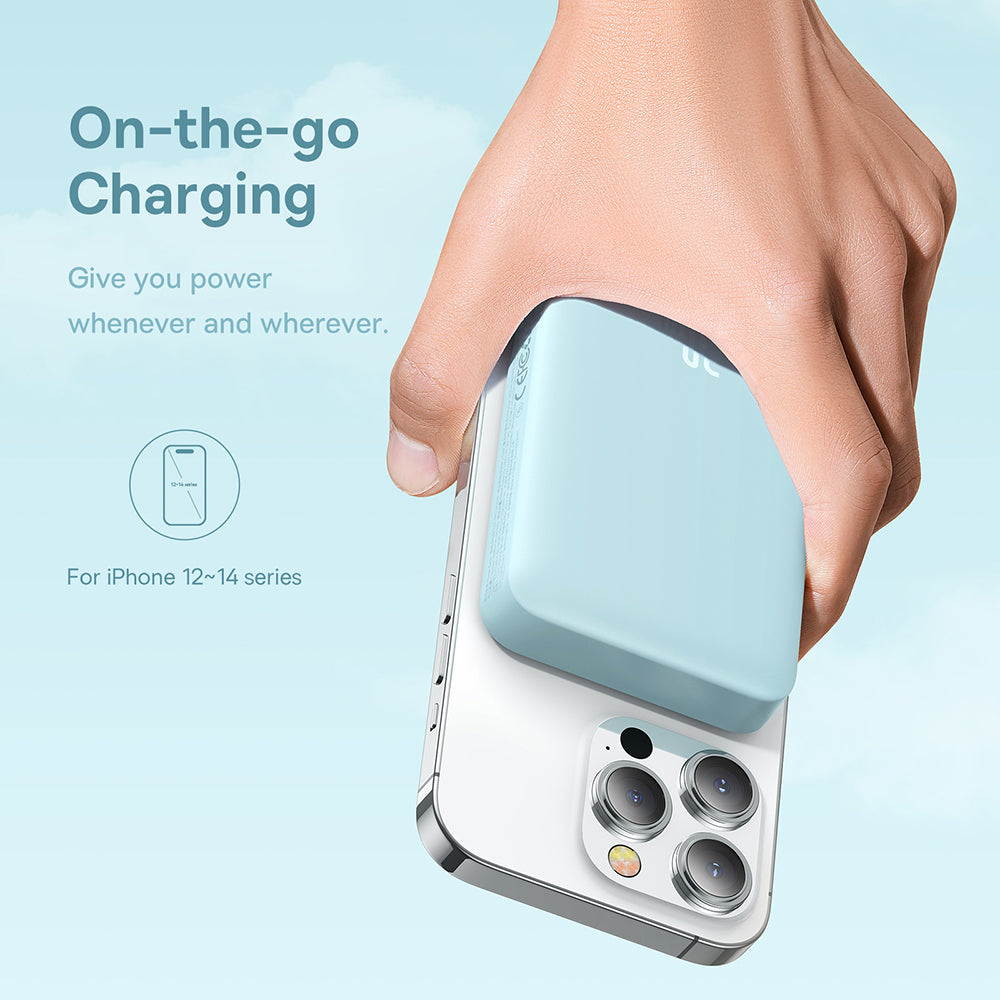 Baseus - Power Bank Mini (PPCX110203) - USB-C, MagSafe, 10000mAh, 30W, with Cable Type-C, 30cm - Blue