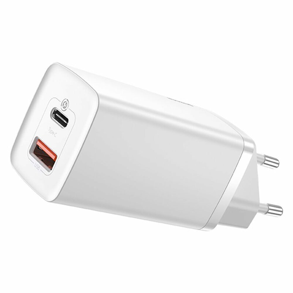 Baseus - Wall Charger GaN Lite (CCGAN2L-B02) - Quick Charger, USB, Type-C, 65W - White