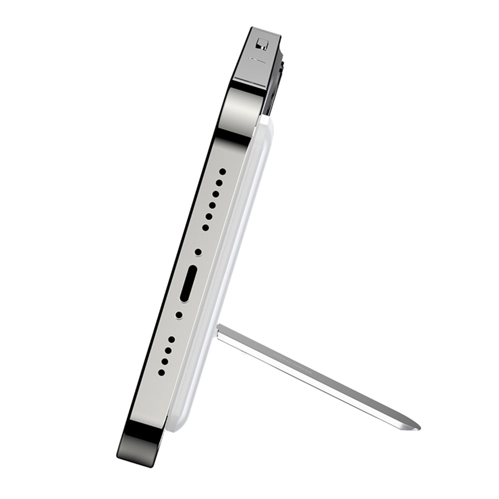 Baseus - Desk Holder Kickstand (LUXZ000002) - for Phones 5.4-inch, Foldable, Adjustable, Adhesive Mount - White