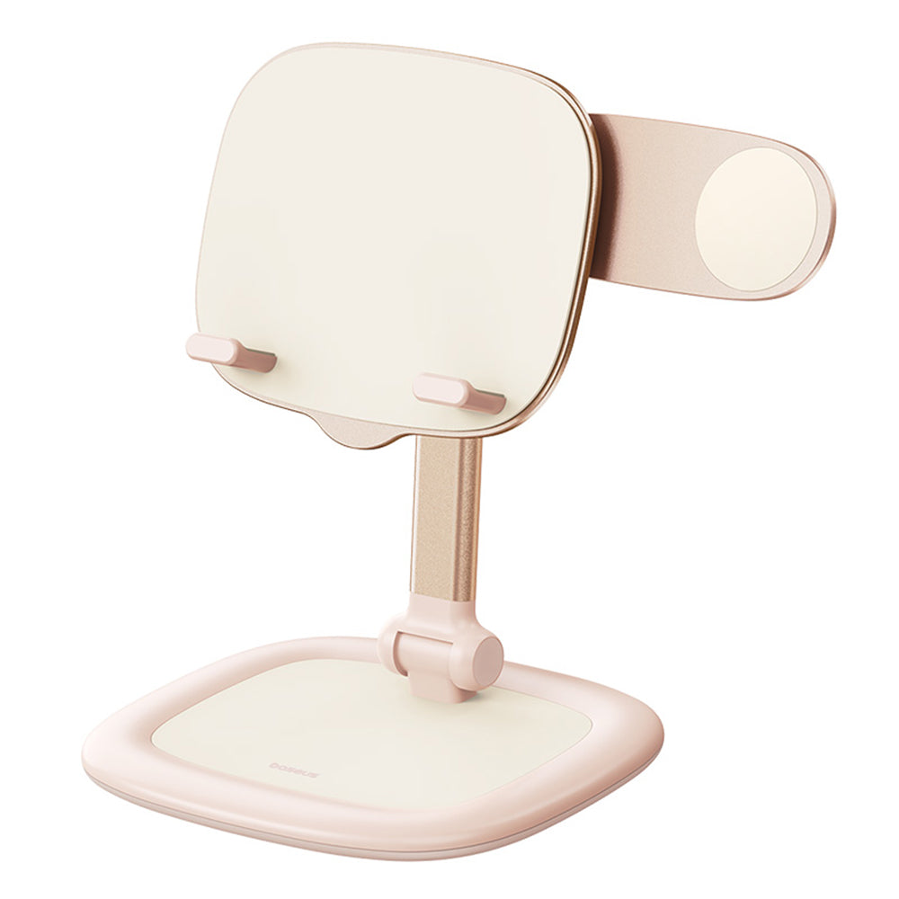Baseus - Desk Holder Seashell (B10451501411-00) - for Tablets, Phones, MagSafe, Aluminum Alloy - Baby Pink