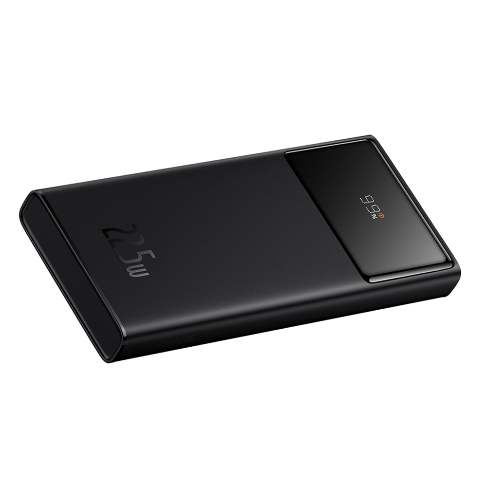 Baseus - Power Bank Star-Lord (PPXJ100001) - 2x USB, Type-C, Micro-USB, 22.5W, 10000mAh, Cable Type-C, 3A, 30cm - Black