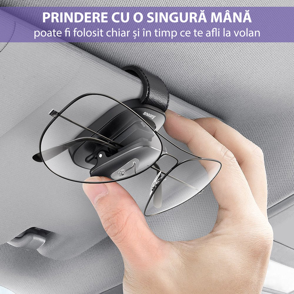 Baseus - Car Organizer Platinum Vehicle (ACYJN-B01) - for Glasses, Clamping Type - Black