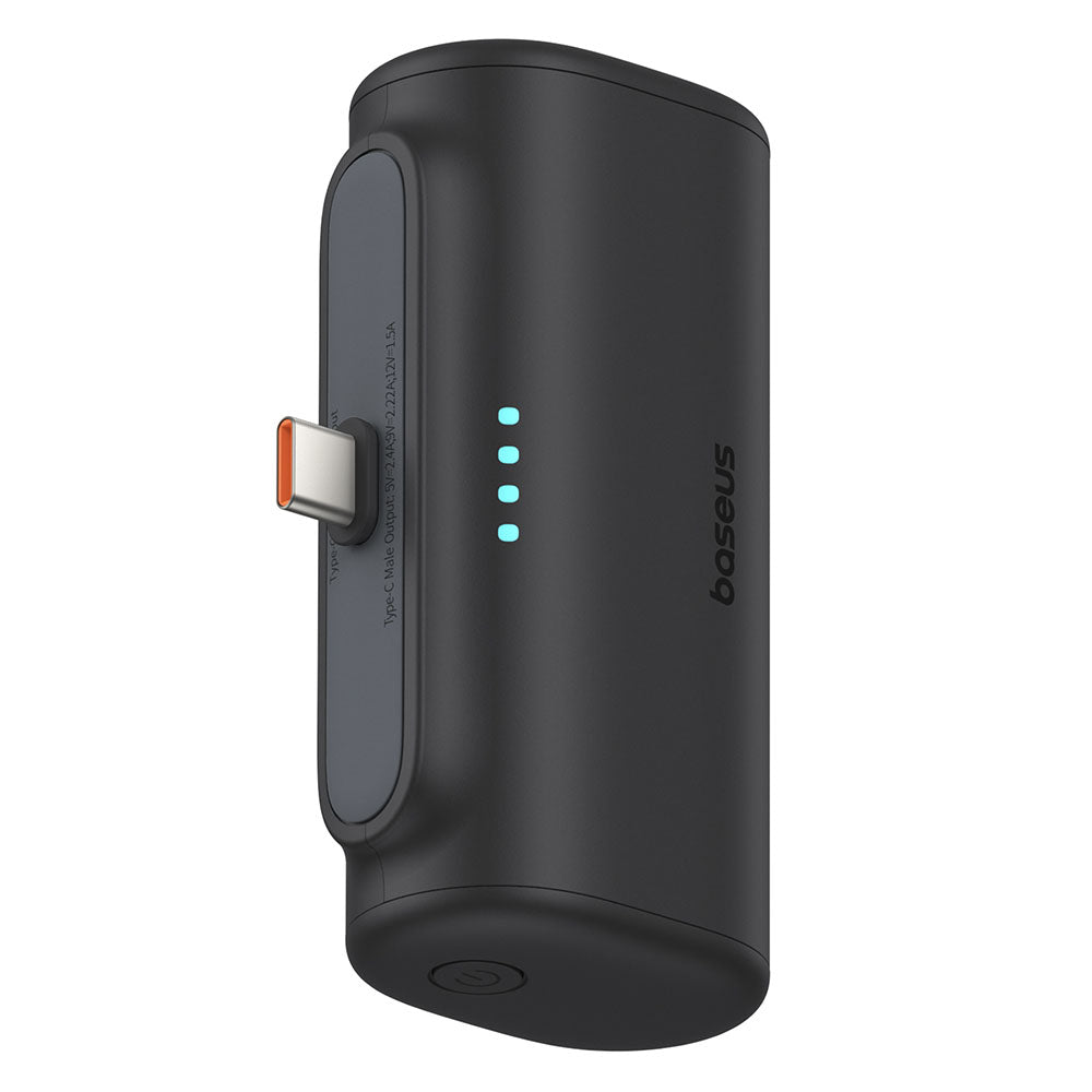 Baseus - Power Bank (P10068306113-00) - Type-C, Compact Design, 20W, 5000mAh, with Cable Type-C - Black