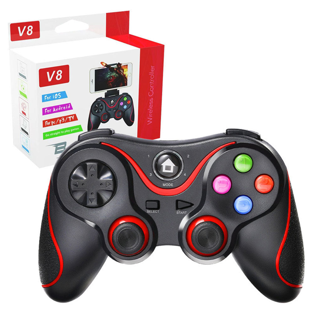Techsuit - Wireless Controller (V8) - Bluetooth V4.0, 2.4G, 400mAh - Red