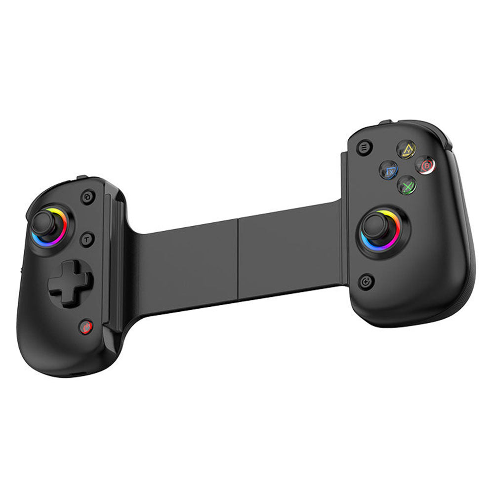 Techsuit - Wireless Controller (BSP-D8 Pro) - for Phones, Tablets (Android, iOS, PS4), Bluetooth, RGB Lights, 400mAh - Black