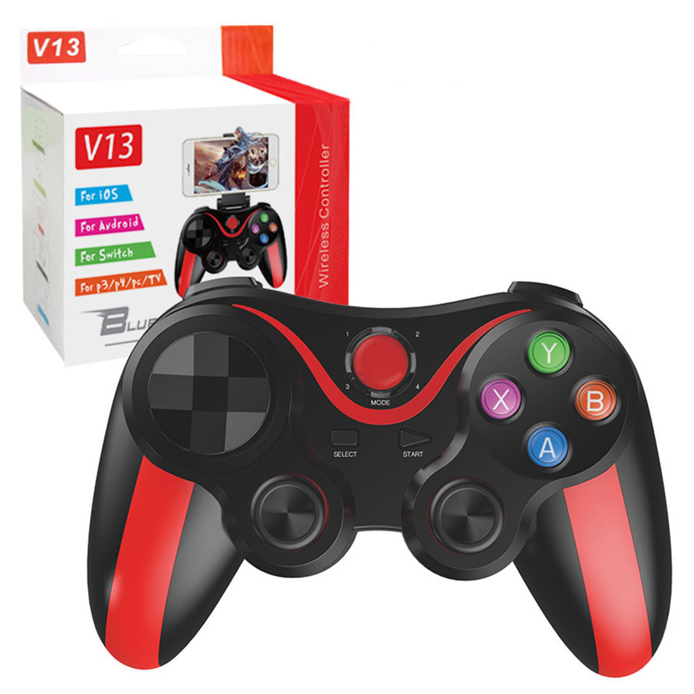 Techsuit - Wireless Controller (V13) - Bluetooth V4.0, 2.4G, 400mAh, Universal - Red