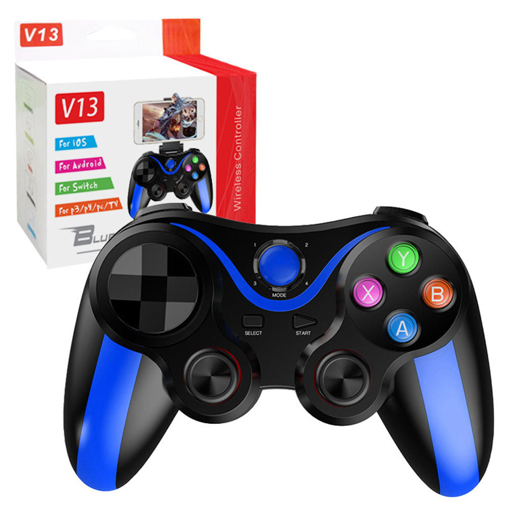 Techsuit - Wireless Controller (V13) - Bluetooth V4.0, 2.4G, 400mAh, Universal - Blue