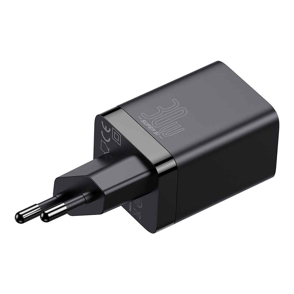 Baseus - Wall Charger Super Si Pro (CCSUPP-E01) - Type-C, USB, Fast Charge, 30W - Black