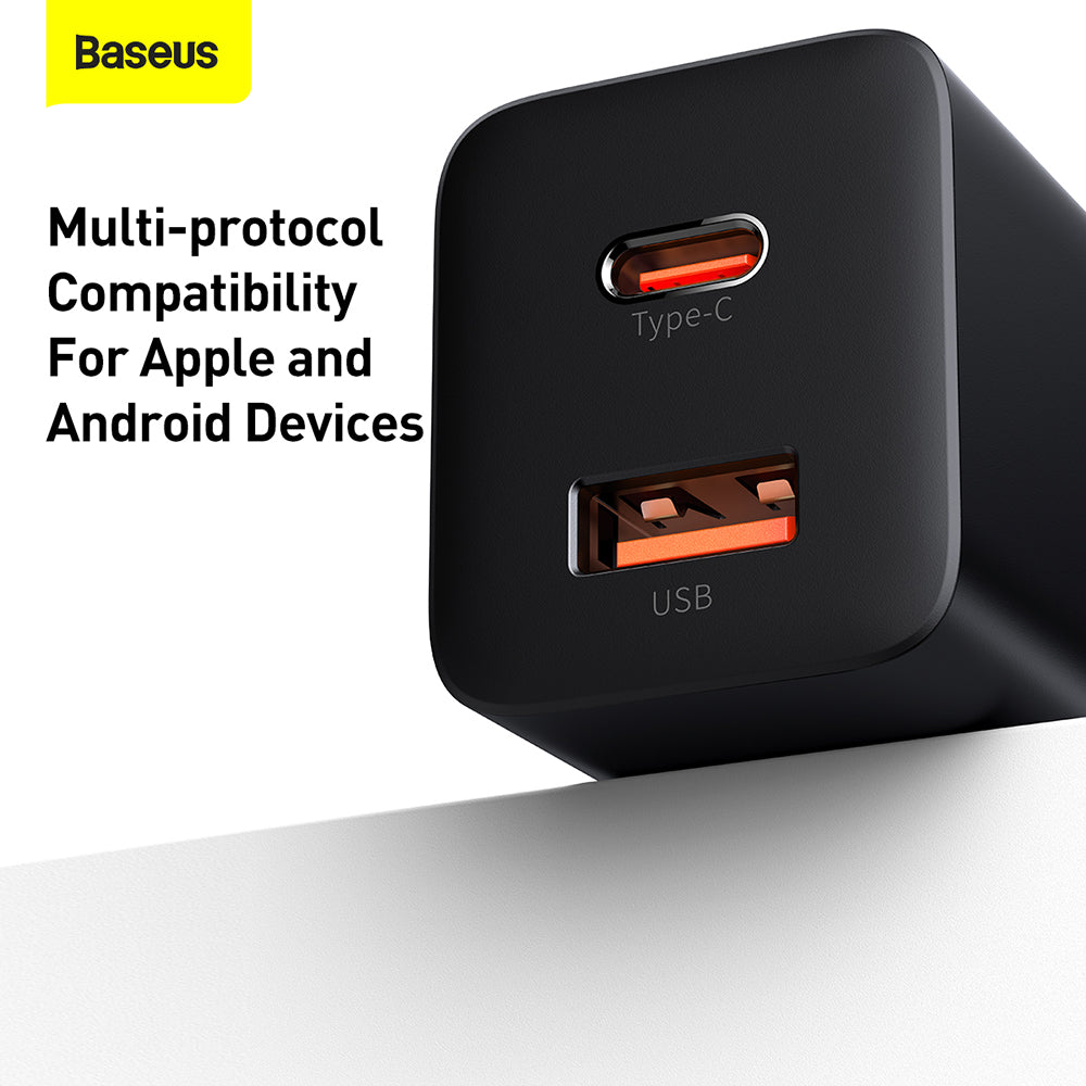 Baseus - Wall Charger Super Si Pro (CCSUPP-E01) - Type-C, USB, Fast Charge, 30W - Black