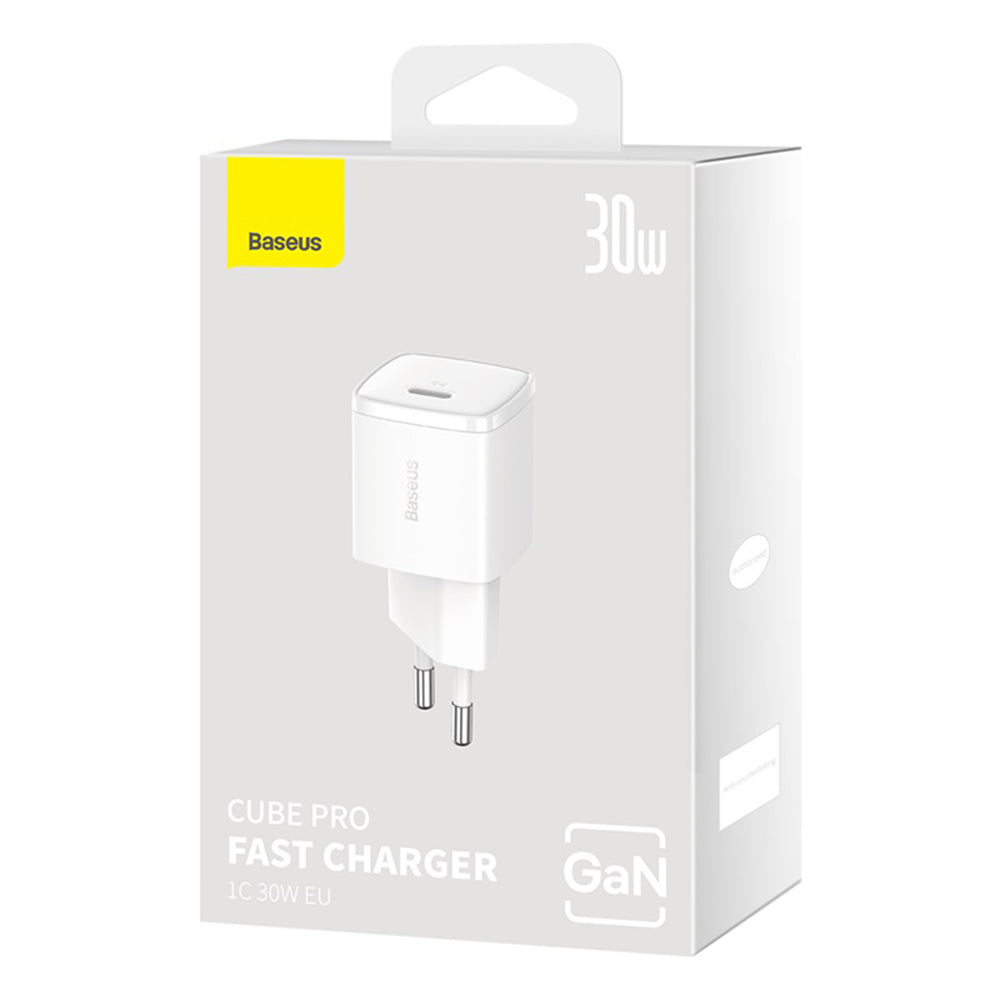 Baseus - Wall Charger Cube Pro (CCXF000302) - Fast Charger, Type-C, 30W - White