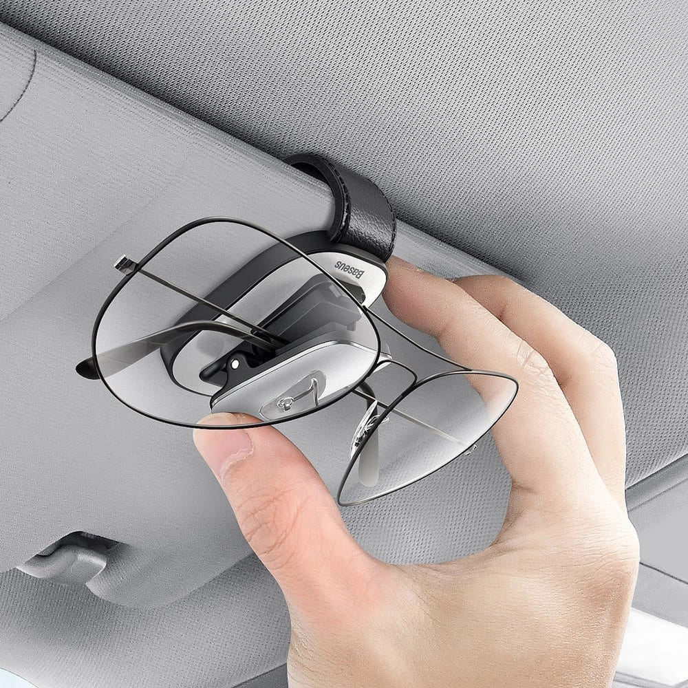 Baseus - Car Organizer Platinum Vehicle (ACYJN-B0S) - for Glasses, Clamping Type - Silver