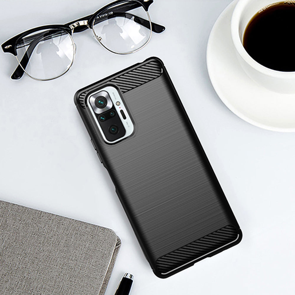 Techsuit - Carbon Silicone - Xiaomi Redmi Note 10 Pro / Note 10 Pro Max - Black
