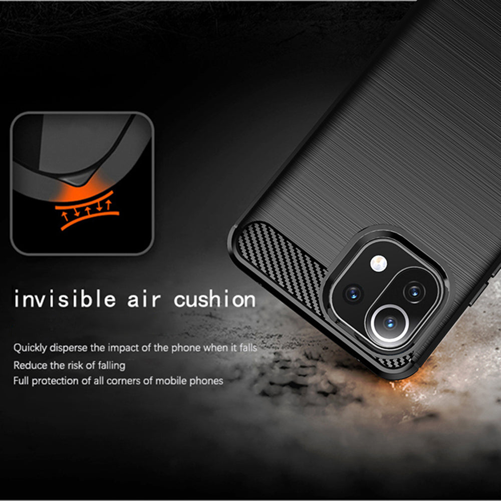 Techsuit - Carbon Silicone - Xiaomi Mi 11 Lite 4G / Mi 11 Lite 5G / 11 Lite 5G NE - Black