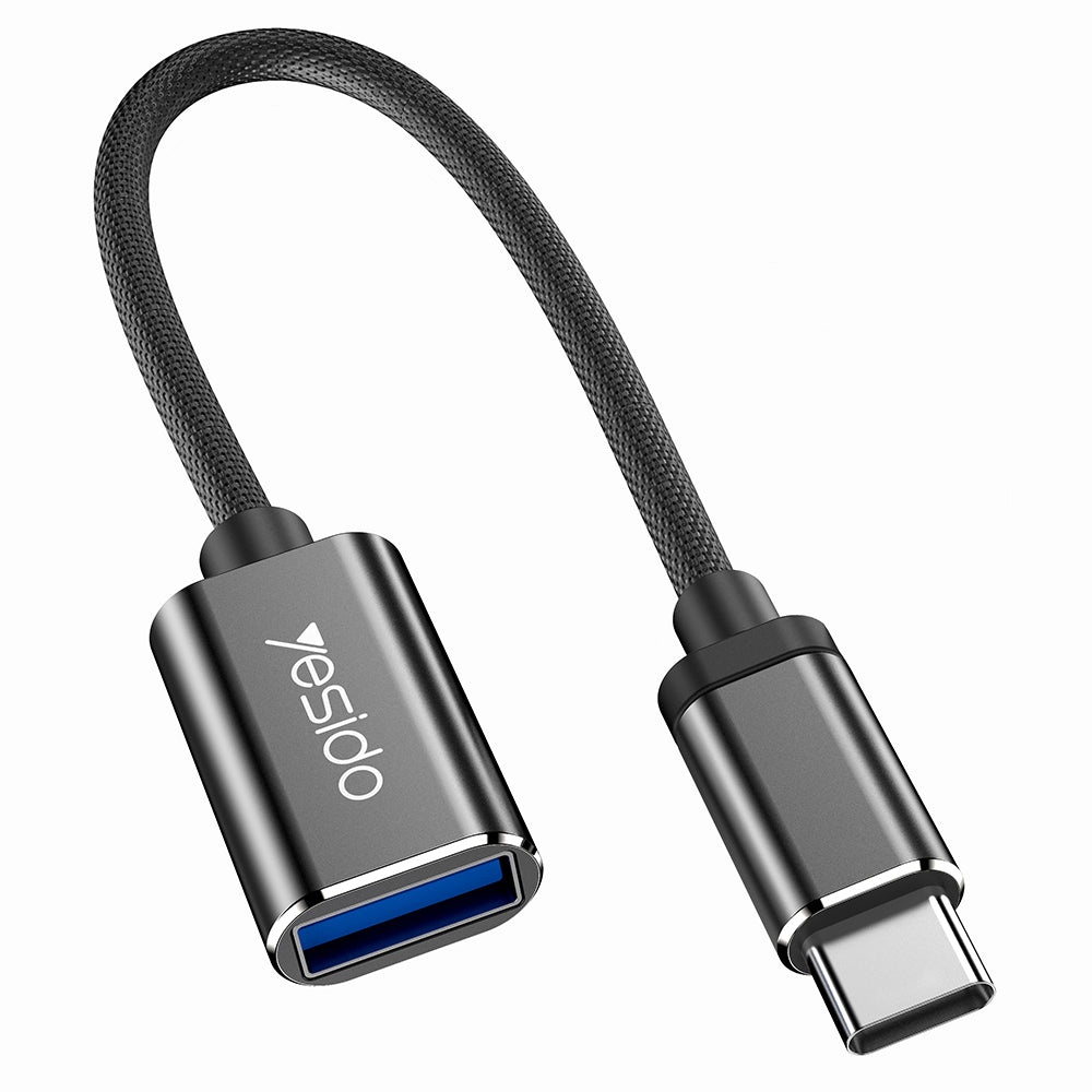 Yesido - OTG Cable Adapter (GS01) - Type-C to USB 2.0, Plug & Play - Black